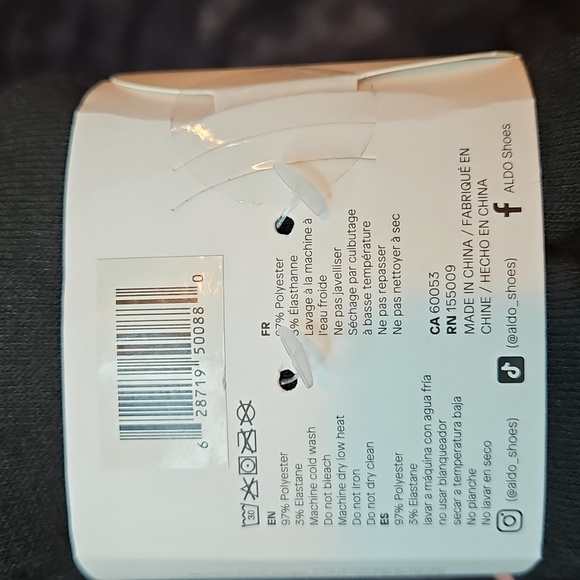 NWT ALDO Pearl Embellished Black Crew Socks OSFA 3 Pair - Picture 4 of 4